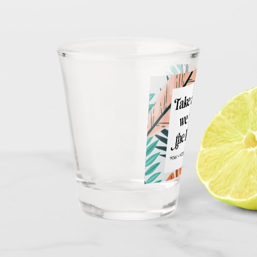 Neem een tropisch strand bruiloft shot glas (Links)