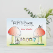 Neem een Uitnodiging van het Baby shower van het B (Staand voorkant)