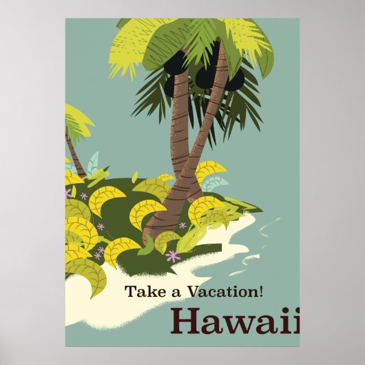 Neem een Vacation Hawaii vintage poster (Voorkant)