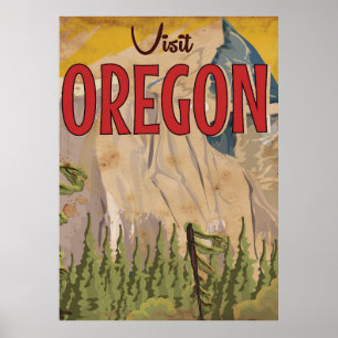 Neem een vakantie - Oregon vintage poster. Poster