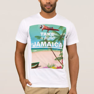 Neem een vlucht! Jamaica Retro vakantie-poster T-shirt