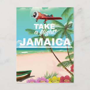 Neem een vlucht! Jamaica Retro vakantieposter Briefkaart