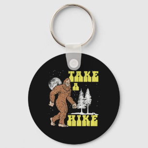 Neem een wandeling Bigfoot Nacht Grappig Wandelen Sleutelhanger