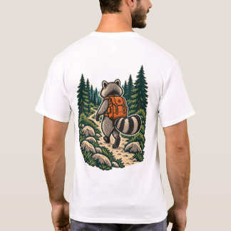 Neem een wandeling Wasbeer Wandelaar Vintage Outdo T-shirt
