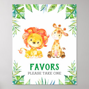 Neem één Wild Safari Birthday Party Poster