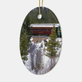 Neem een wintertrein op de Georgetown Loop Railroa Keramisch Ornament (Links)