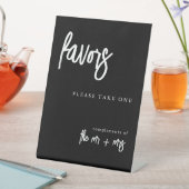 Neem een zwart-witbruiloft. reclamebord met voetstuk (Insitu)