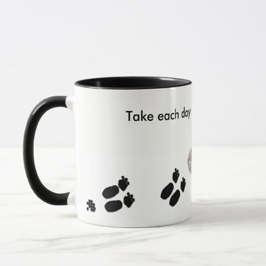 Neem elke dag een stap voor een Mok (Links)