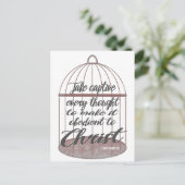 Neem elke gedachte, scriptie gevangen briefkaart (Staand voorkant)