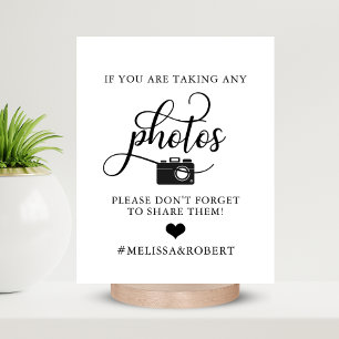 Neem FOTOS-gasten mee #hashtag Heart SIGN Poster