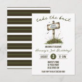 Neem het aas, Gevist verjaardagsfeestje Kaart (Voorkant / Achterkant)