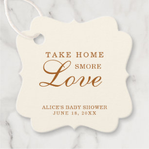 Neem het Baby shower 'Home Smore Love Elegant Ivor Bedankjes Labels