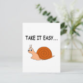 Neem het Easy Cute Cartoon Snail Briefkaart (Staand voorkant)
