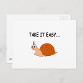 Neem het Easy Cute Cartoon Snail Briefkaart (Voorkant / Achterkant)