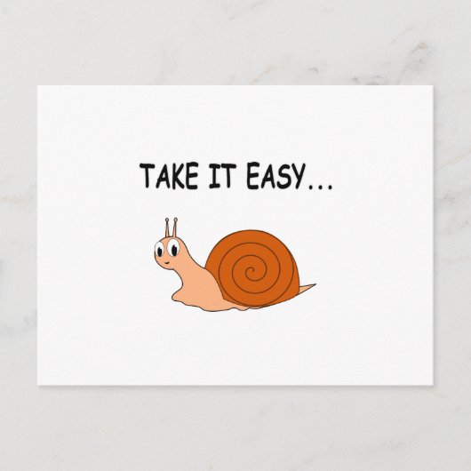 Neem het Easy Cute Cartoon Snail Briefkaart (Voorkant)