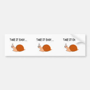 Neem het Easy Cute Cartoon Snail Bumpersticker