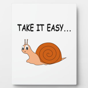 Neem het Easy Cute Cartoon Snail Fotoplaat