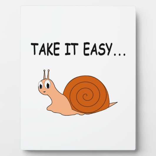 Neem het Easy Cute Cartoon Snail Fotoplaat (Voorkant)