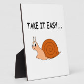 Neem het Easy Cute Cartoon Snail Fotoplaat (Zijkant)