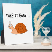 Neem het Easy Cute Cartoon Snail Fotoplaat (Zijkant)