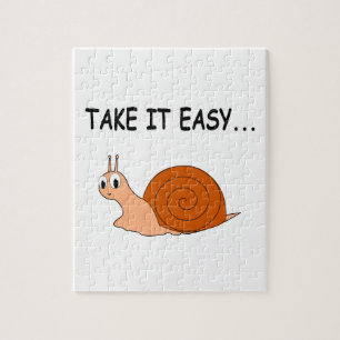 Neem het Easy Cute Cartoon Snail Legpuzzel