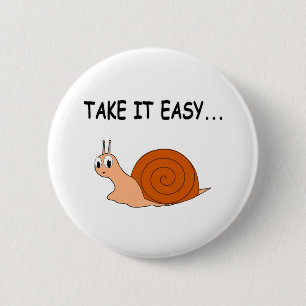 Neem het Easy Cute Cartoon Snail Ronde Button 5,7 Cm