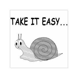 Neem het Easy Cute Cartoon Snail Zelfinktende Stempel