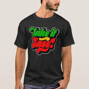 Neem het Easy Rasta Kleuren Reggae T-shirt