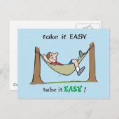 Neem het gemakkelijk rond in een hammock Briefkaar Briefkaart (Voorkant / Achterkant)