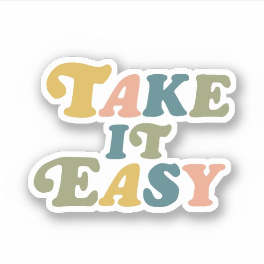 Neem het Gemakkelijke Schattigee Sticker (Voorkant)