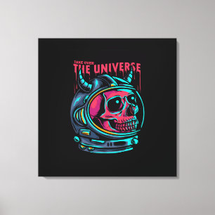 Neem het heelal over uitgerekt canvasprint canvas afdruk