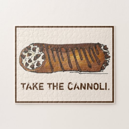Neem het Italiaanse deeg van de Cannoli Chocolate  Legpuzzel (Horizontaal)