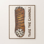 Neem het Italiaanse deeg van de Cannoli Chocolate  Legpuzzel (Verticaal)
