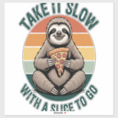 Neem het langzaam met een plakje om te gaan sticker (Vel)