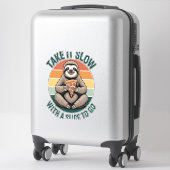 Neem het langzaam met een plakje om te gaan sticker (Koffer)