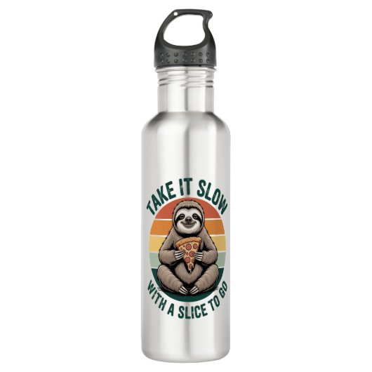 Neem het langzaam met een plakje om te gaan waterfles  (Voorkant)