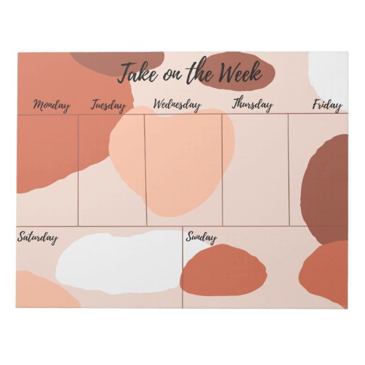 Neem het Notitieblok Week Planner in (Voorkant)