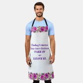 Neem het of laat het grote schort achter (Gedragen)