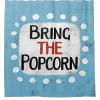 Neem het popcorn douchegordijn mee