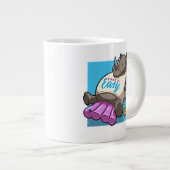 Neem het rustig ontspannen neushoorn grappig zwemb extra grote beker (Voorkant rechts)