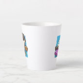 Neem het rustig ontspannen neushoorn grappig zwemb latte mok (Voorkant)