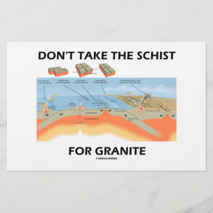 Neem het schema niet voor graniet (geologische Hum Briefpapier