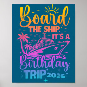 Neem het schip een verjaardagsreis 2026 cruise squ poster