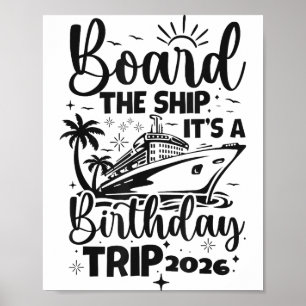 Neem het schip een verjaardagsreis 2026 cruise squ poster