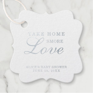 Neem Home Smore Love Silver Foil Baby shower Bedankjes Labels
