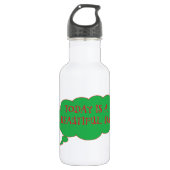 Neem je drank mee in stijl in een wit waterfles (Voorkant)