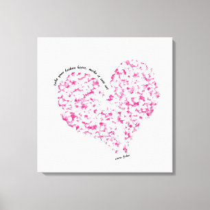Neem je gebroken hart, maak het tot kunst canvas afdruk