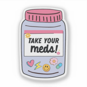 Neem je medicijnen sticker