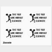 Neem je slappe training ergens anders ovale sticker (Vel)