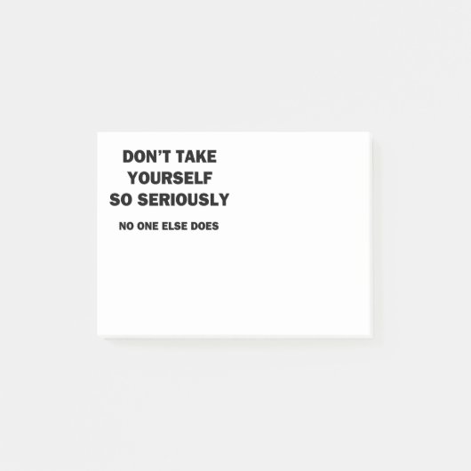Neem jezelf niet zo serieus post-it® notes (Voorkant)